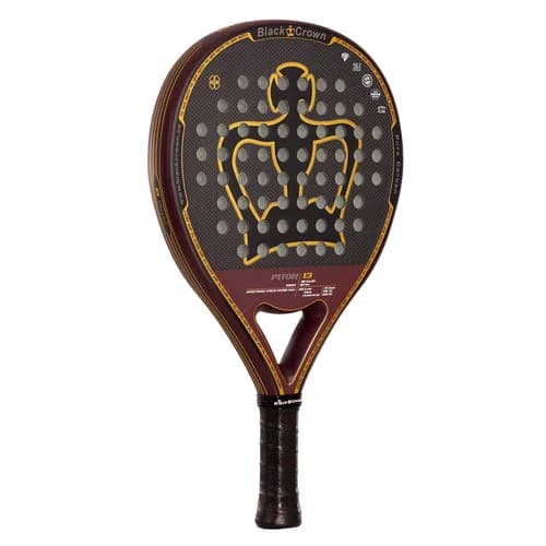 Black Crown Piton 13 padel racket — hybrid shape