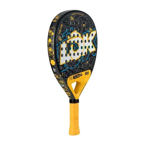 Lok Be Flow 2 Yellow padel racket — round shape