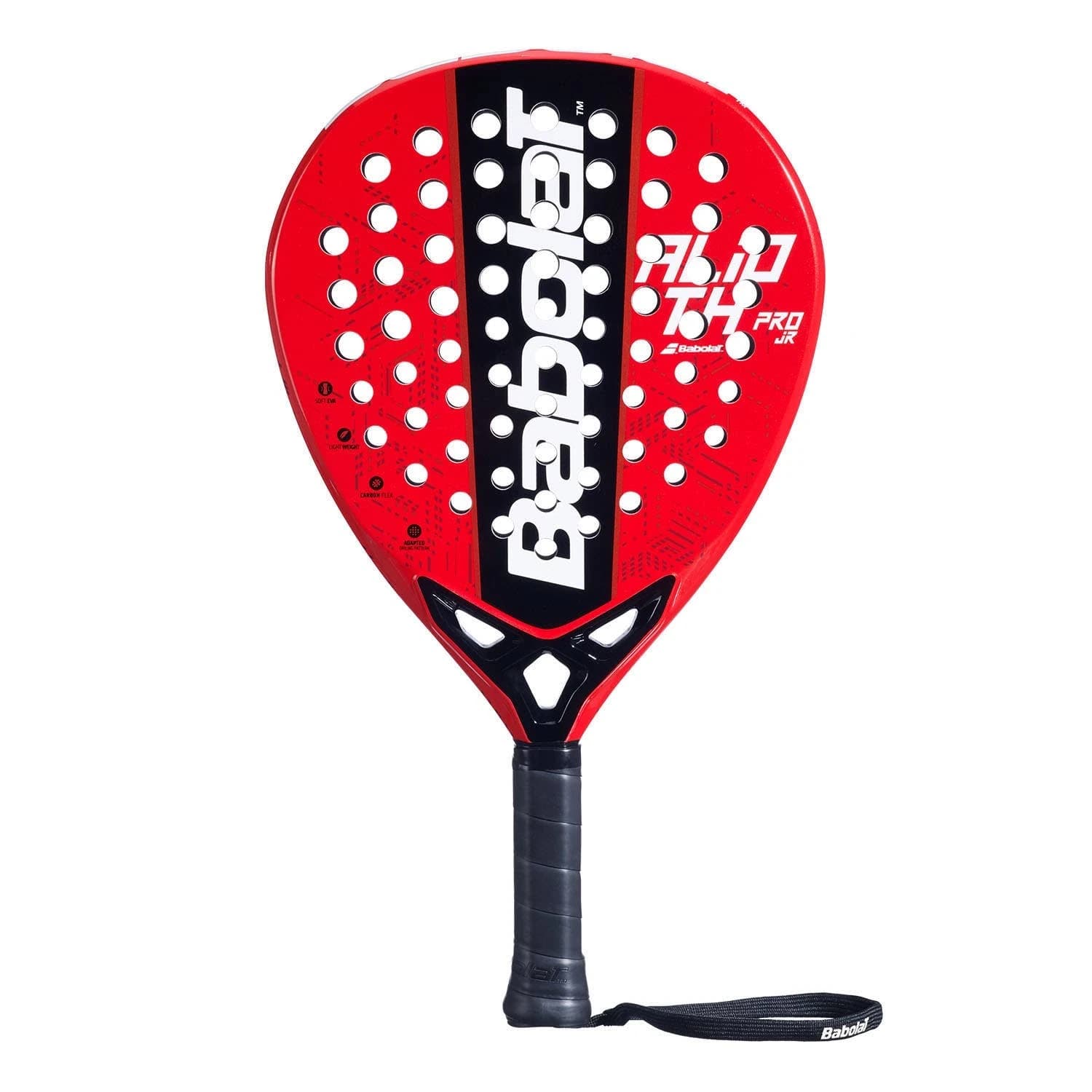 Babolat Alioth Pro Junior Red padel racket — teardrop shape