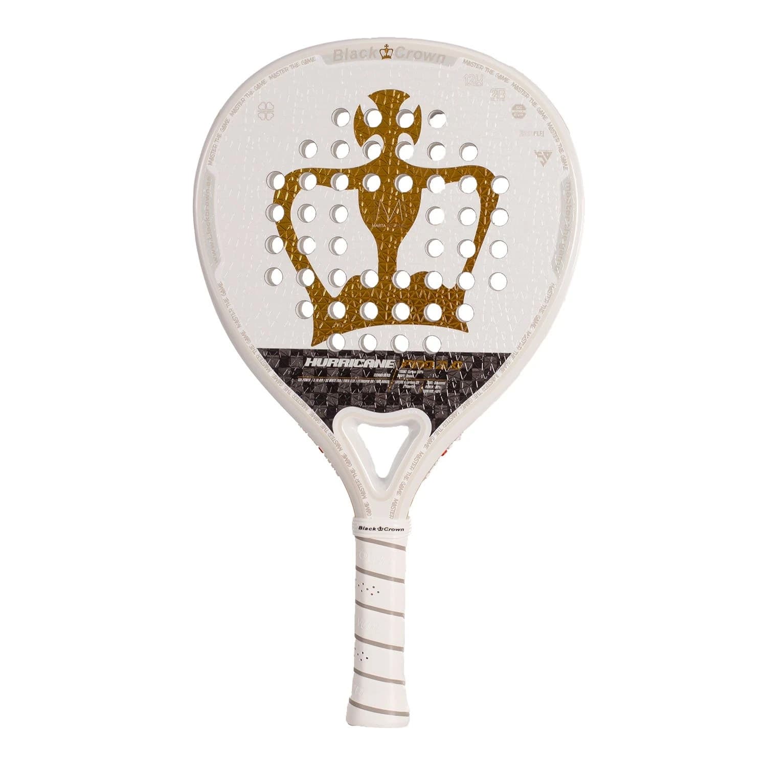 Black Crown Hurricane Pro 3 0 Women S padel racket — round shape