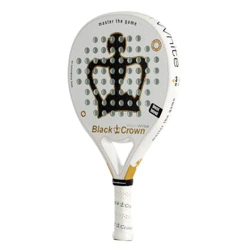Black Crown Piton White padel racket — round shape