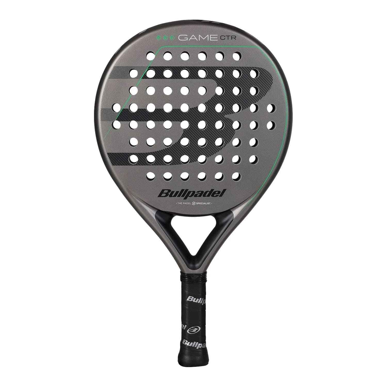 Bullpadel Game Ctr Dark Gray padel racket — round shape