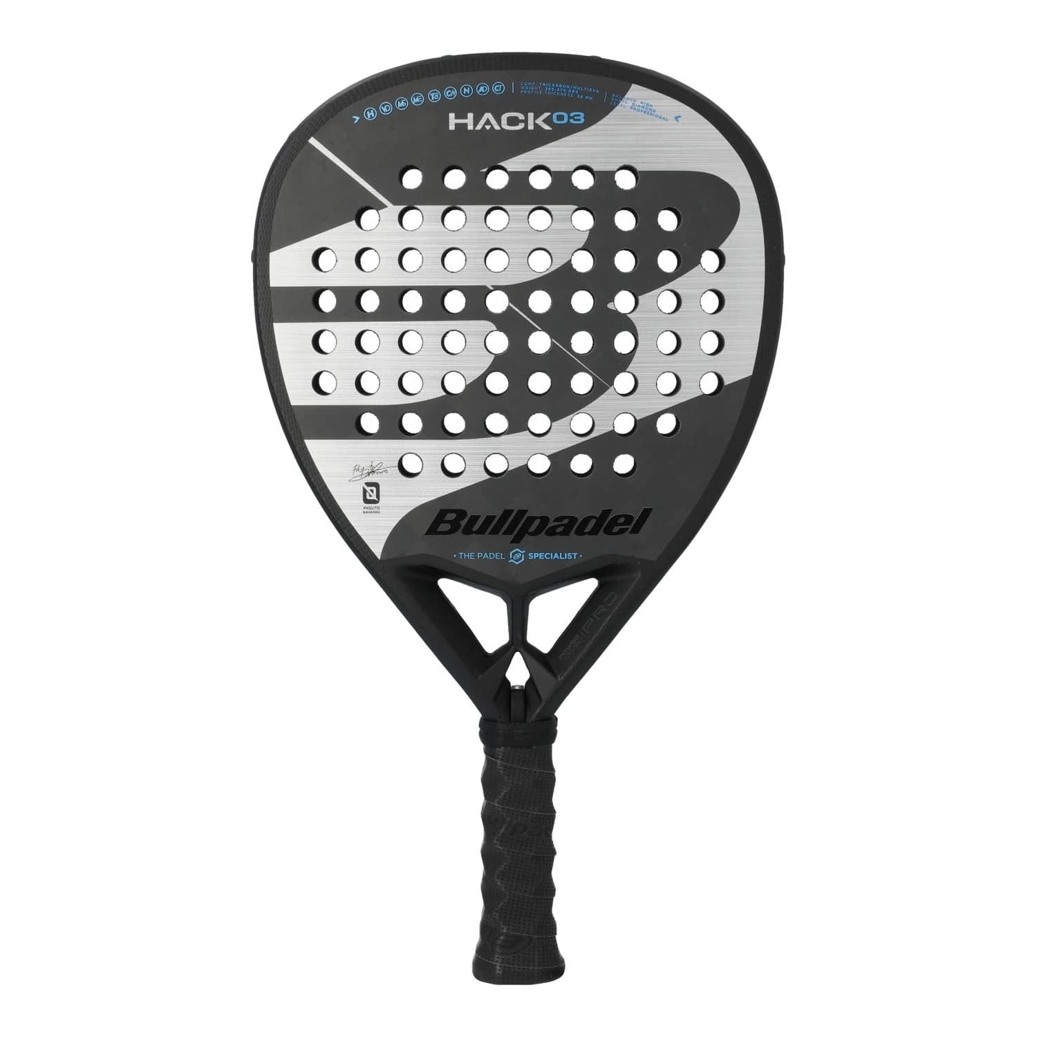 Bullpadel Hack 03 2023 32421 P padel racket — diamond shape