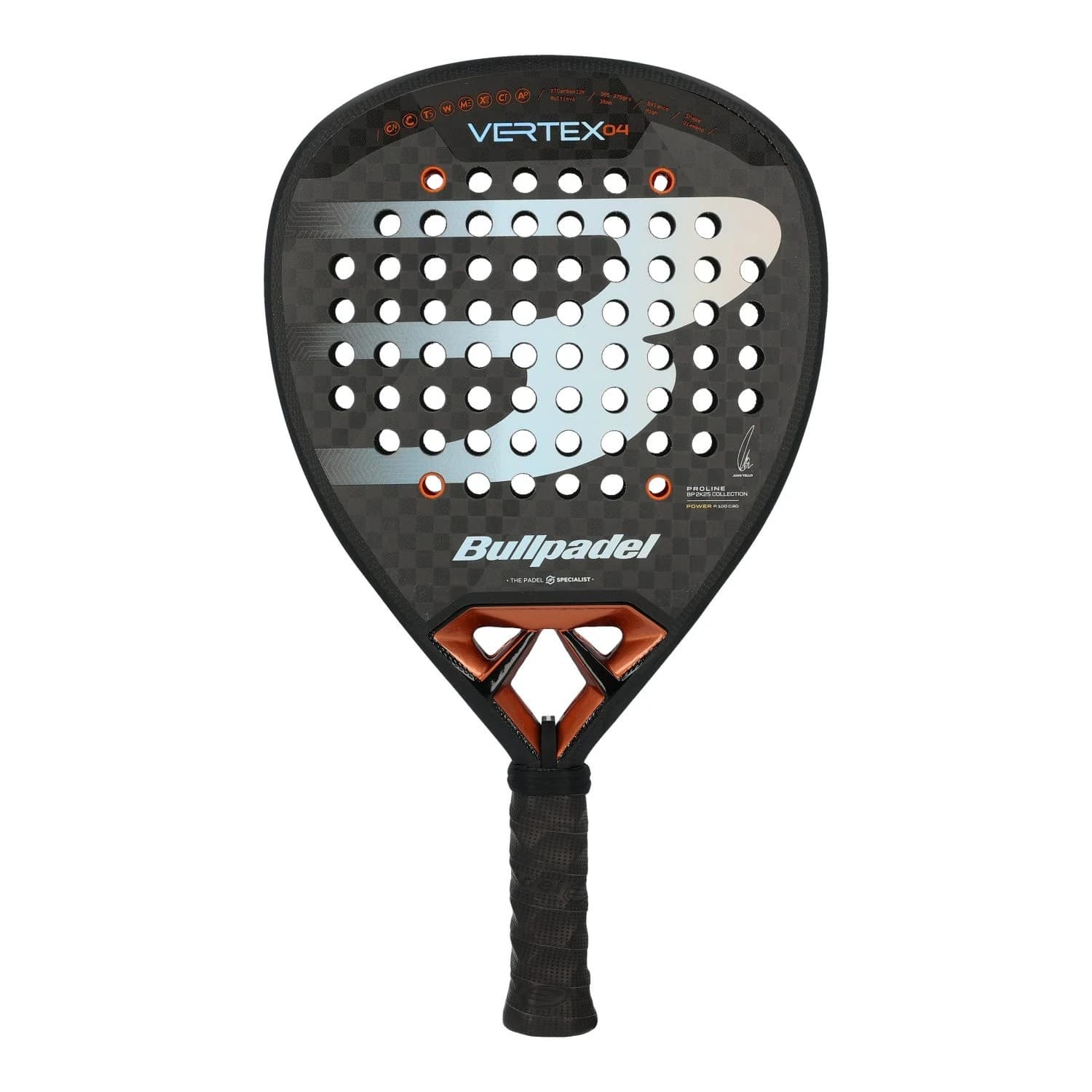 Bullpadel Vertex 04 25 padel racket — diamond shape