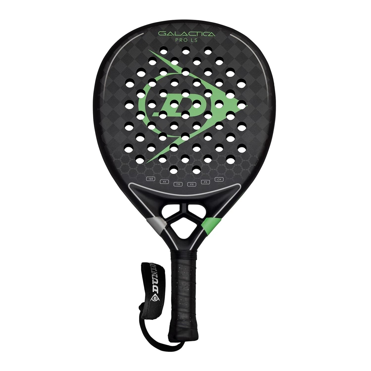 Dunlop 25 Galactica Pro Ls padel racket — teardrop shape
