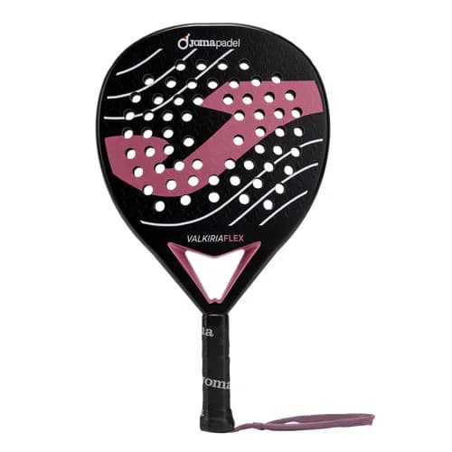 Joma Valkiria Flex Black/Pink padel racket — round shape