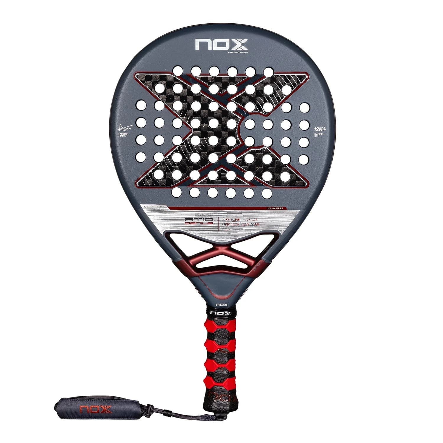 Nox At10 Genius 12K By Agustin Tapia padel racket — teardrop shape