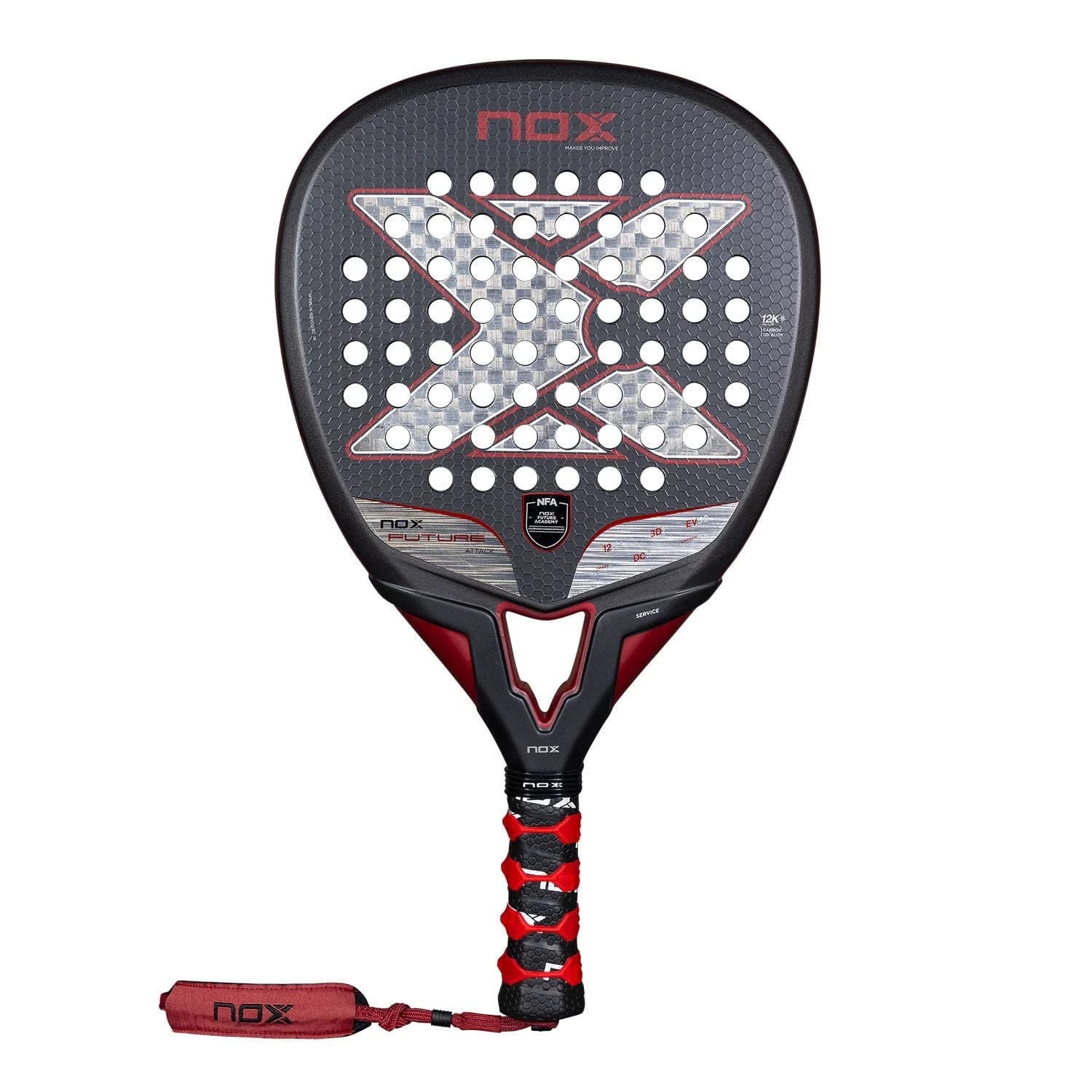 Nox Future Attack 12K Alum padel racket — diamond shape
