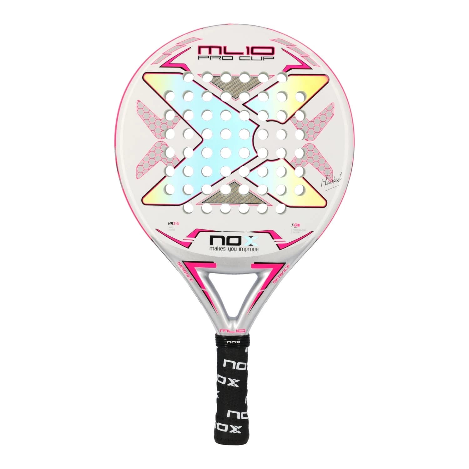 Nox Ml10 Pro Cup Silver 2023 31586 P padel racket — round shape