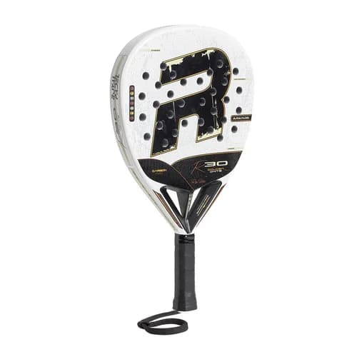 Royal Padel R30 Golden White padel racket — round shape