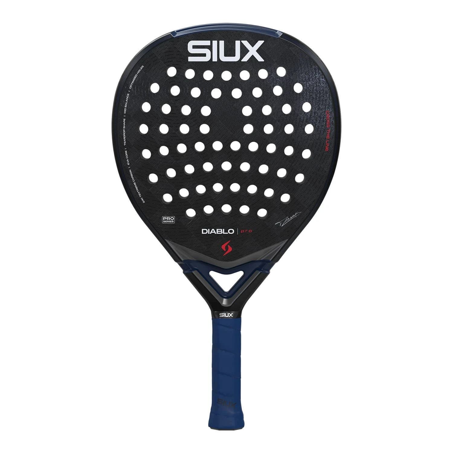 Siux Diablo Pro 2026 Night Blue padel racket — teardrop shape