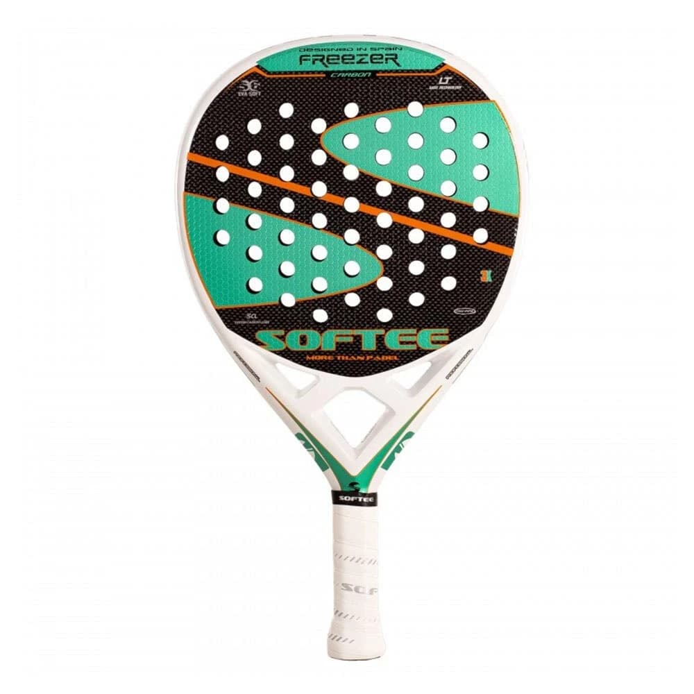 Softee Freezer Carbon 3K Green Sft padel racket — hybrid shape