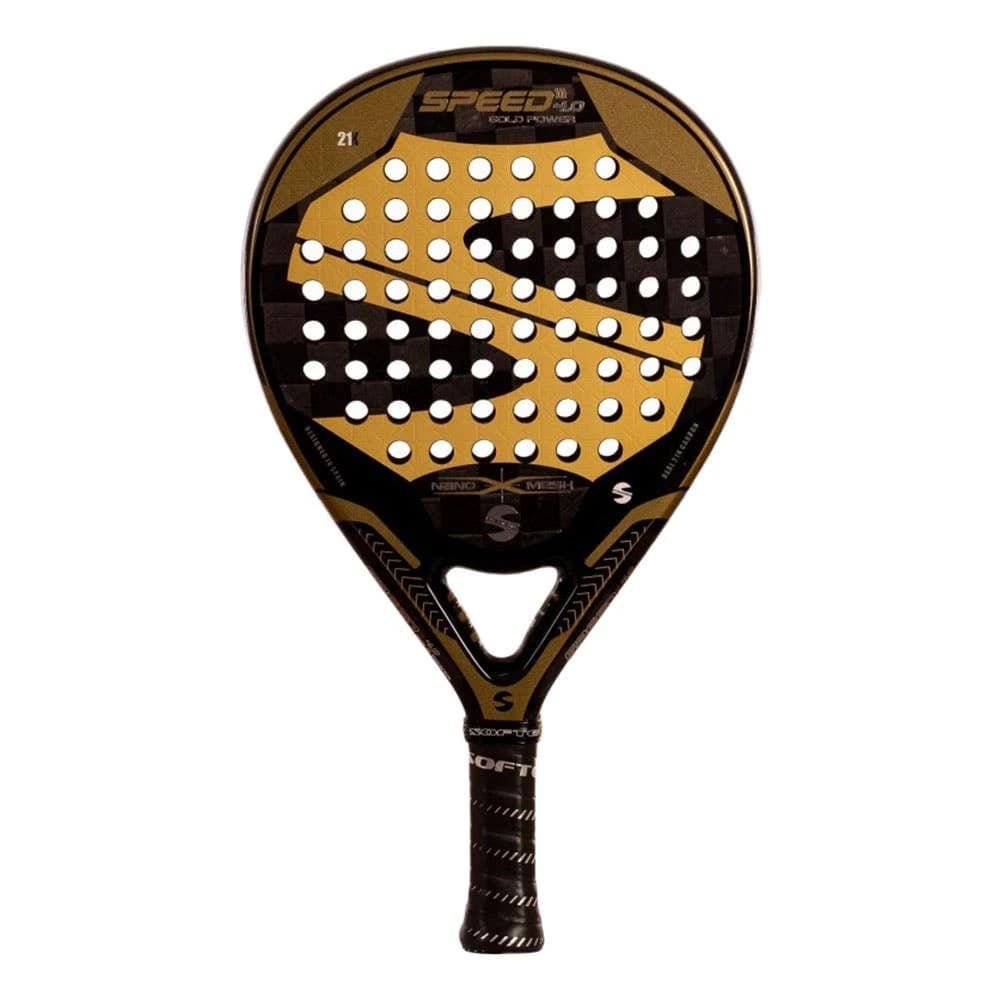 Softee Speed Gold Power 4 0 Nano Mesh A005844 padel racket — teardrop shape
