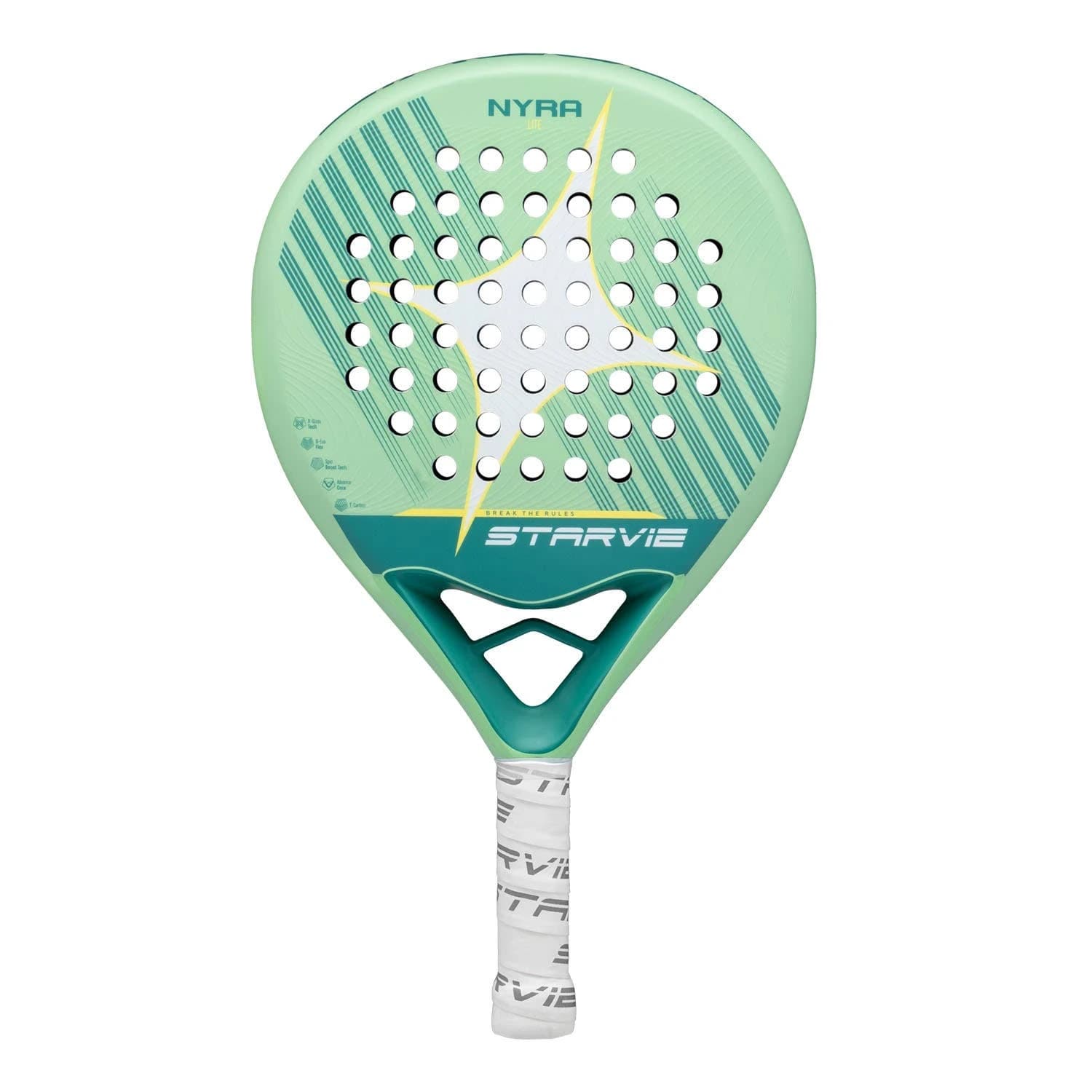 Starvie Nyra padel racket — round shape