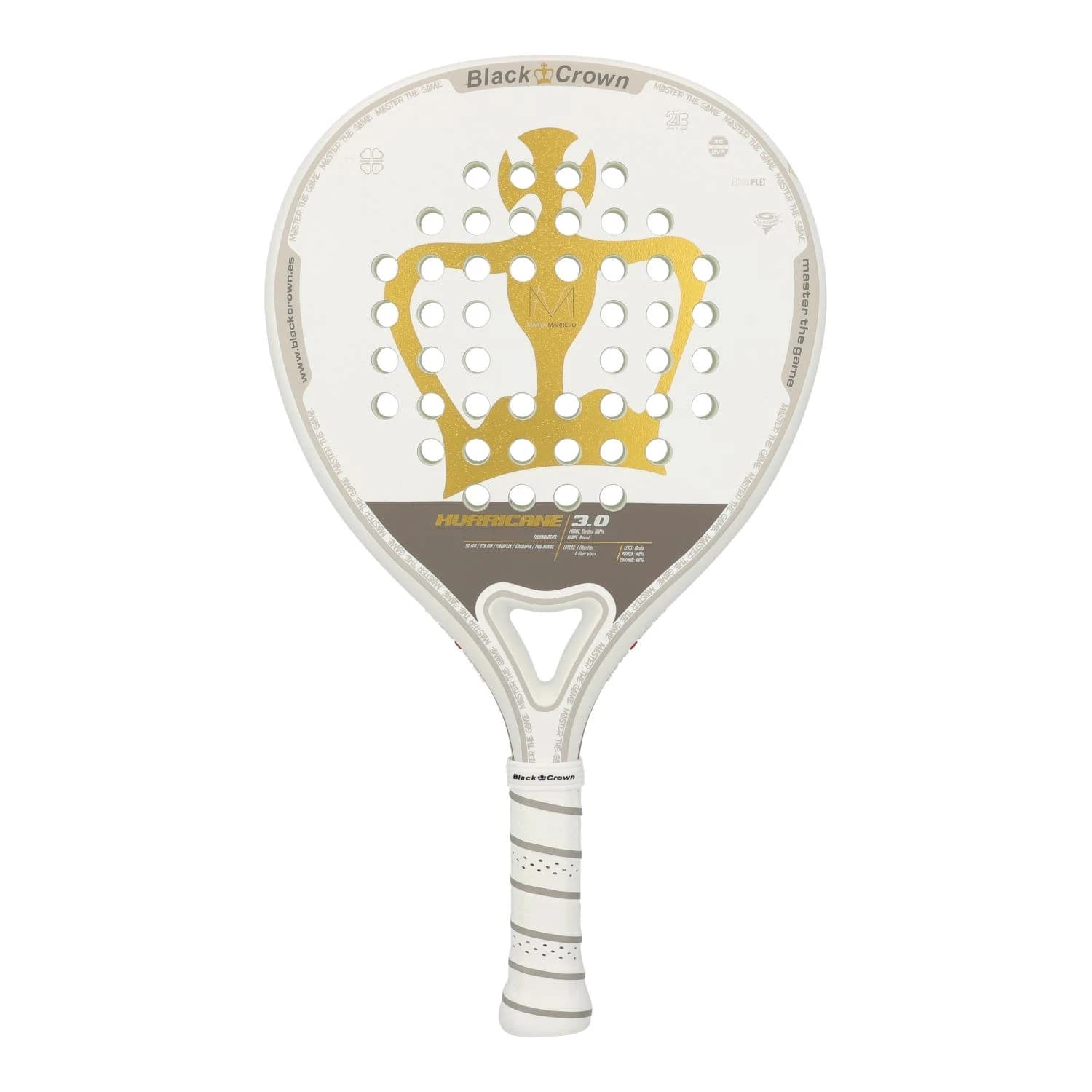 Black Crown Hurricane 3 0 Women S padel racket — round shape