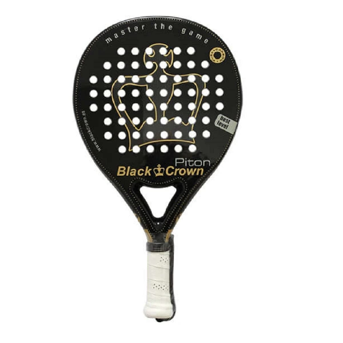 Black Crowniton padel racket — round shape