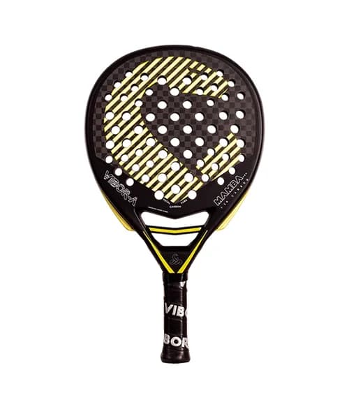 Vibor-A Mamba Pro Black padel racket — hybrid shape
