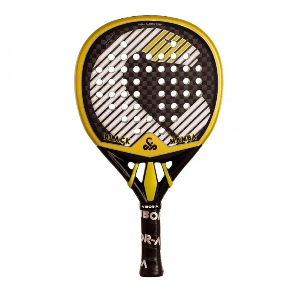 Vibor A Black Mamba Radical 12K 3 0 padel racket — hybrid shape