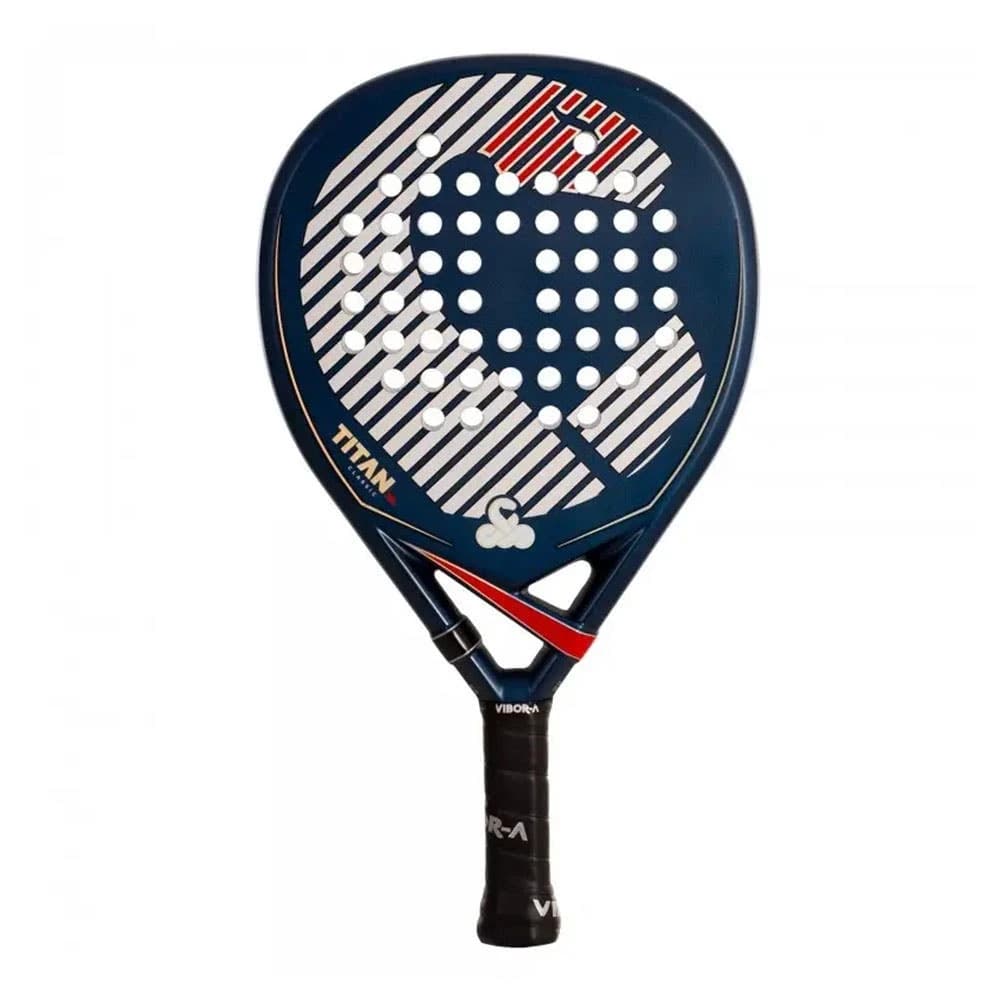 Vibor A Titan Classic Blue Junior padel racket — hybrid shape