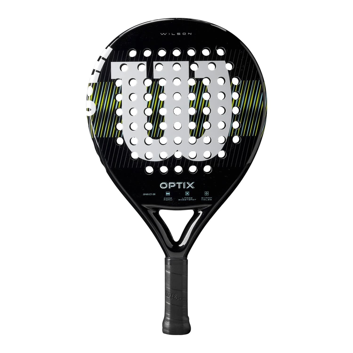 Wilson Optix V1 Black Padel 2 padel racket — round shape