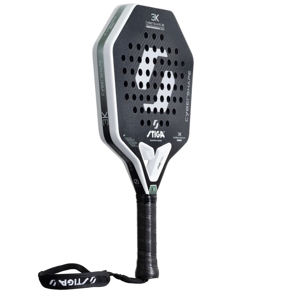The STIGA Cybershape 3K hexagonal padel racket