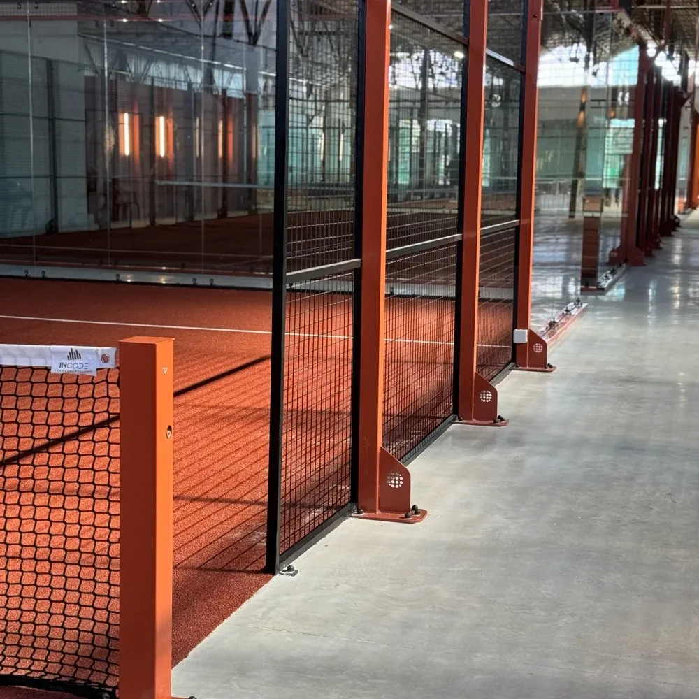 NAVE Padel in Marvila, Lisbon is a newly-built warehouse padel centre